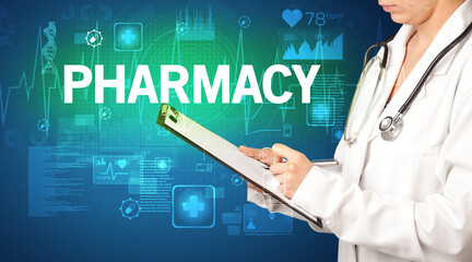 young doctor writing down notes