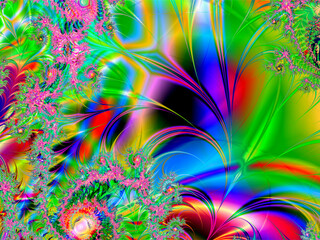 abstract bright multicolor linear pattern, color graphics, background, design