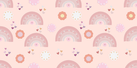 Rainbow seamless pattern background 