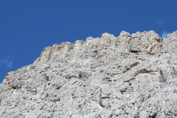 rocky landscape of the italian dolomites on the european alps in summer in Italy