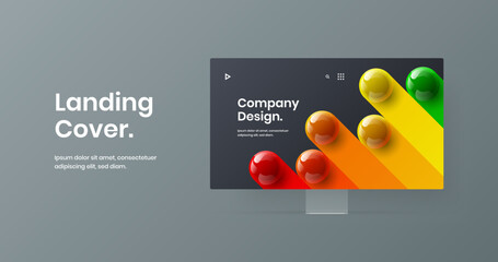 Abstract display mockup site concept. Clean website screen design vector illustration.