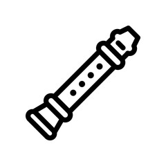 flute line icon illustration vector graphic
