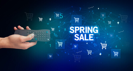 male hand holding wireless peripheral