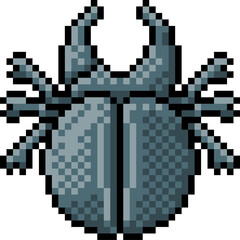Beetle Bug Insect Pixel Art Video Game 8 Bit Icon