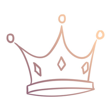 king crown doodle gradient