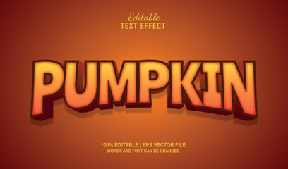 Pumpkin editable text effect theme halloween