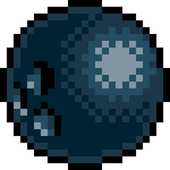 Fototapeta na wymiar Bowling Ball Eight Bit Pixel Art Sports Game Icon