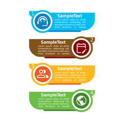 Business Infographic template. simple adn futuristic shape design with numbers 4 options or steps.