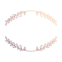 doodle leaf wedding decoration gradient