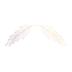 doodle leaf wedding decoration gradient