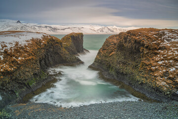 Arnarstapi Cliff Viewpoint in Iceland.