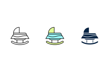 baby carriage icon. Simple element illustration. baby carriage concept outline symbol design.