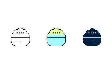 Baby eating icon. Simple element illustration. Baby eating concept outline symbol design.