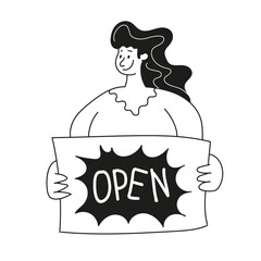 open store people illustration