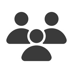 Team people glyph icon isolated on white background.Vector illustration.