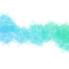 Abstract blue and green watercolor flow on white background. illustration graphic light blue and green gradient watercolor flow style background concept.