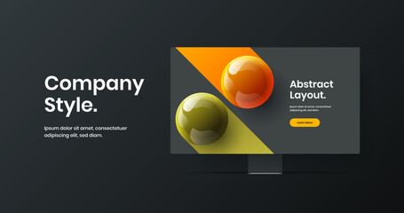 Vivid site design vector illustration. Abstract display mockup web project layout.