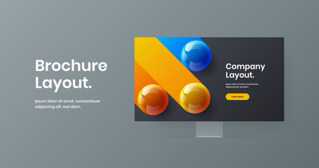 Isolated monitor mockup site screen template. Amazing banner vector design illustration.