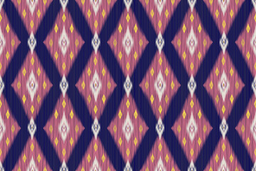 Thai silk pattern, Aztec geometric art, Ethnic vector abstract dark blue background ,messaline, certain, Silk vector abstract. Seamless pattern, folk embroidery, Thai style, ornament print, cloth