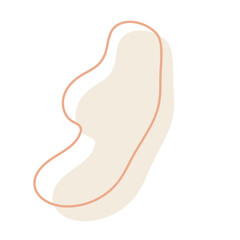 abstract minimalist blob shape decoration