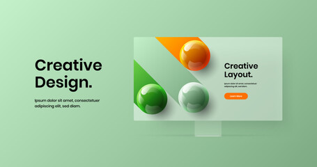 Colorful web project design vector illustration. Unique display mockup site screen concept.
