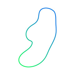 abstract minimalist blob shape decoration gradient