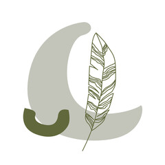 foliage with abstract shape