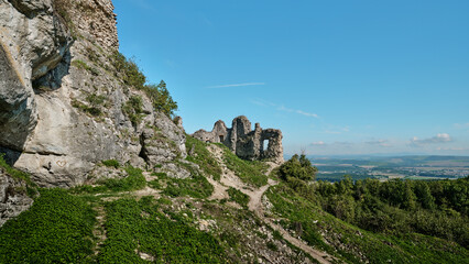 Fototapeta na wymiar Ruins of Korlatka Castle from the 13th century, Slovakia