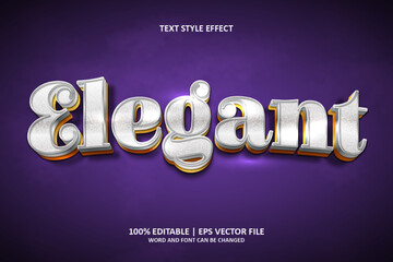 Editable Text Effect Modern Elegant 3D Style