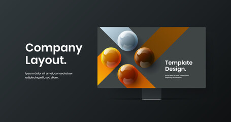 Clean desktop mockup site concept. Colorful web banner vector design illustration.