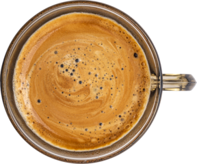 cup of coffee top view