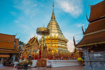 Naklejka premium Wat Phra That Doi Suthep It is a Theravada Buddhist temple