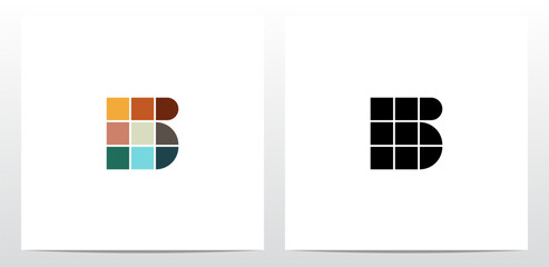 Colorful Tiles Letter Logo Design B © recehan