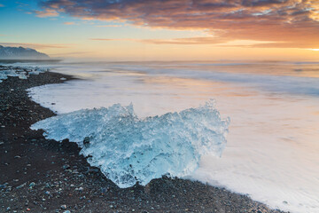 The Diamond Beach in Iceland.