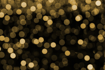 Abstract gold yellow bokeh lights background
