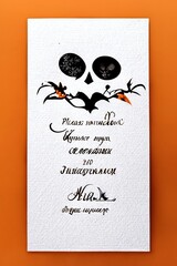 Poster with halloween theme and tekst