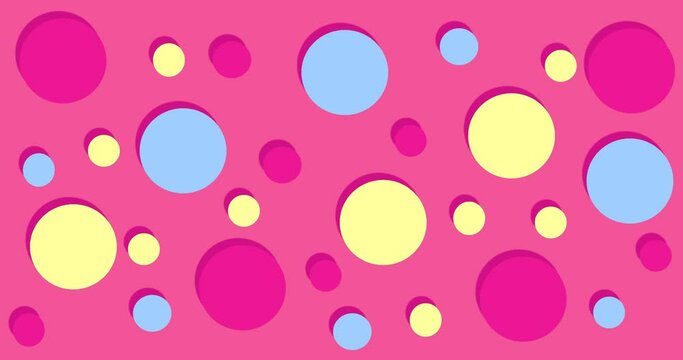 seamless pattern with pink and blue balls