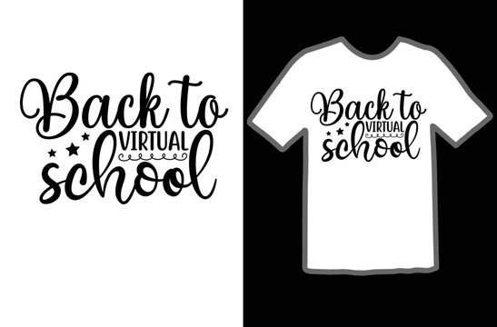 Back To Virtual School Svg Design