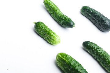cucumber on white background