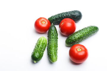 tomatoes and cucumbers