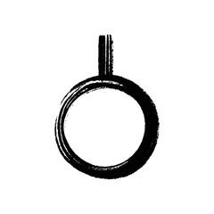 Neutrois gender symbol. Black ink