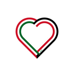 friendship concept. heart ribbon icon of kuwaiti and iraqi flags. vector illustration isolated on white background
