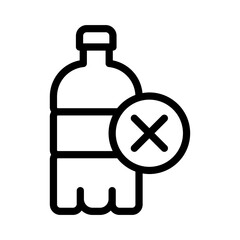 no plastic line icon illustration vector graphic 