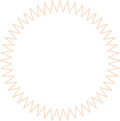 Circular Border Frames Isolated on White Background.  Trendy design element for border frame, logo, blackout tattoo, symbol, web, prints, posters, template, pattern and abstract background