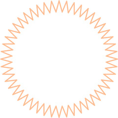 Circular Border Frames Isolated on White Background.  Trendy design element for border frame, logo, blackout tattoo, symbol, web, prints, posters, template, pattern and abstract background