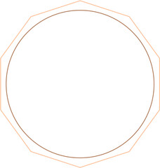 Circular Border Frames Isolated on White Background.  Trendy design element for border frame, logo, blackout tattoo, symbol, web, prints, posters, template, pattern and abstract background