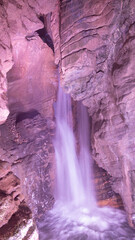 Fototapeta na wymiar August 2022, Wasserfall in Riva del Garda