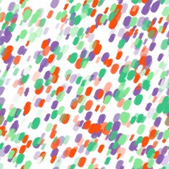 Abstract red, violet, white and green brush strokes on the white background. Seamless diagonal pattern