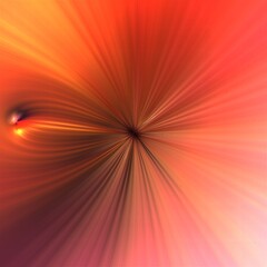 Obraz premium Bright red and orange drawing, abstract beams or flower. 3d illustration, 3d rendering;