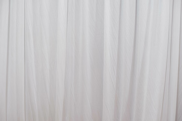 Obraz premium Close up of white curtain fabric texture for background